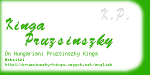 kinga pruzsinszky business card